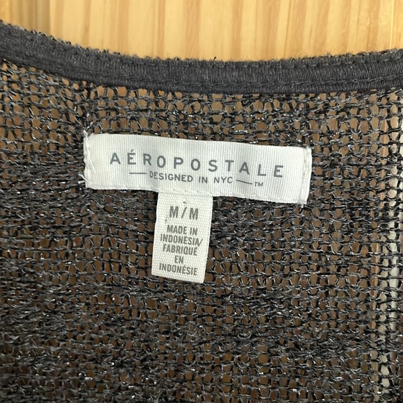 Aeropostale Dark Gray V Neck‎ Sweater Size Large - Picture 4 of 5